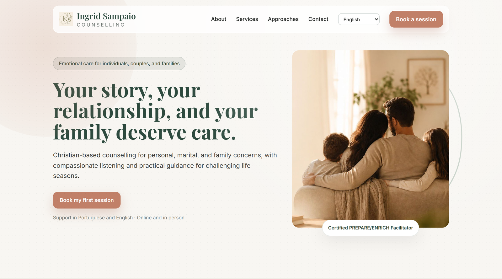Ingrid Sampaio Counselling home page
